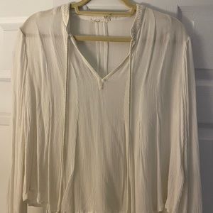 Floreat by Anthropologie - White Swing Blouse - Size 6